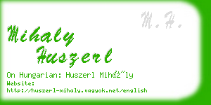 mihaly huszerl business card